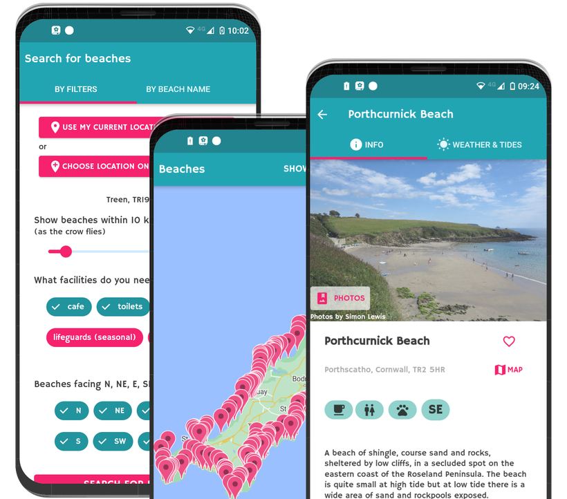 image of screens from the app