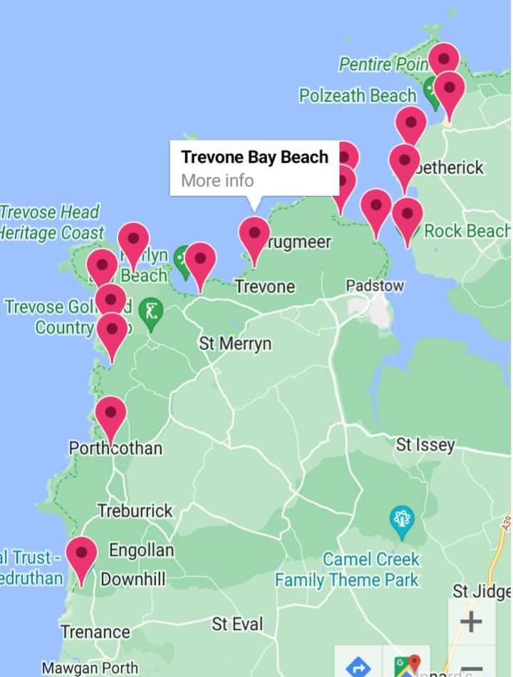 view the search results on a map